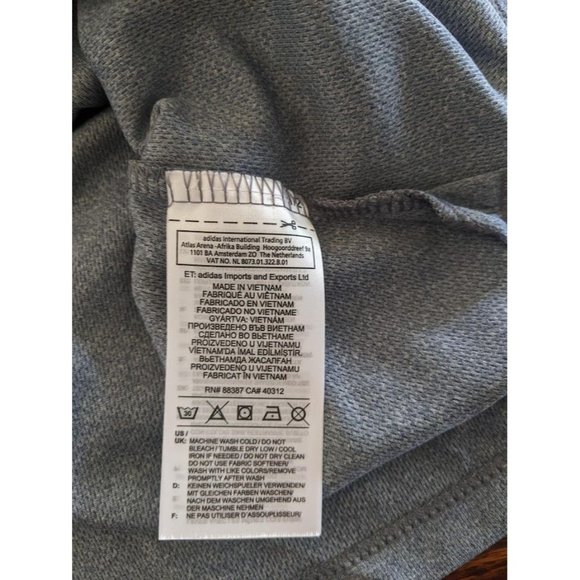 Women's adidas Employee Short Sleeve Polo Shirt KEEN size XL A241 Blue Gray NEW - Picture 6 of 7